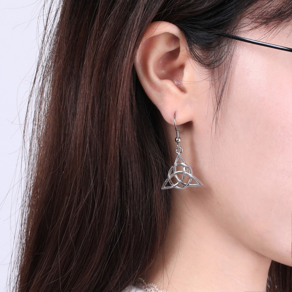 💝 Wiccan symbol Witchy earrings - Picture 3 of 8